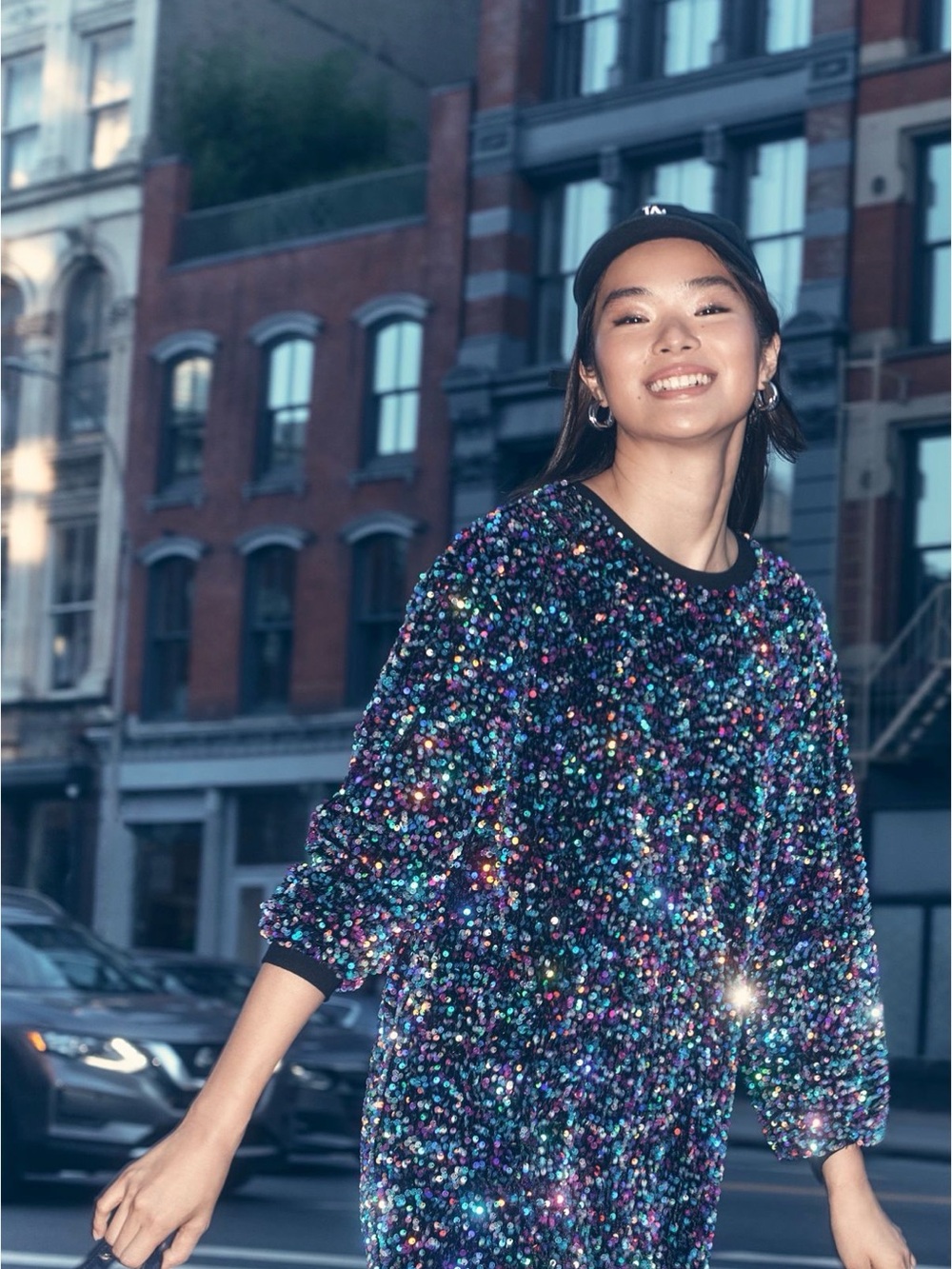 Anthropologie Multicolor Sequin Mini Dress